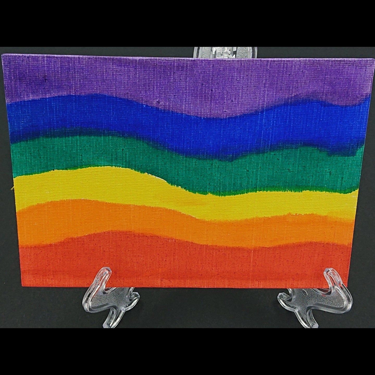 Abstract Pride A6 canvas board (Abstract rainbow, trans B & Pan designs available)